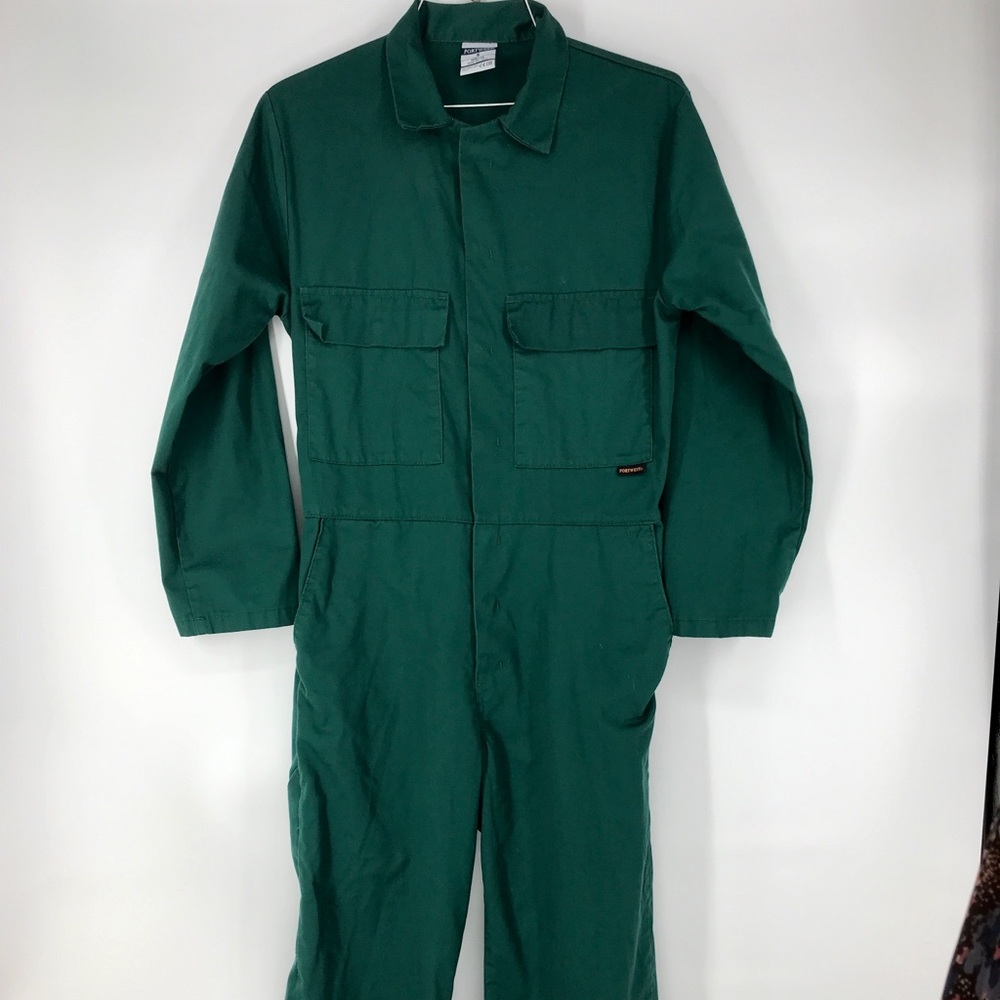 Vintage party forest green coverall